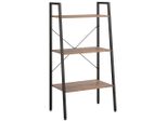 Syfax™ Scaffale Autoportante 3 Ripiani Marrone Scuro Nero 56X35X108 Cm
