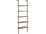 Syfax™ Scaffale Pendente 5 Livelli Marrone Scuro E Nero 64X35X185 Cm