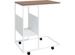 Syfax™ Tavolino Con Ruote Bianco 55X36X63,5Cm In Legno Multistrato