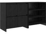 Syfax™ Credenza 2 Pcs Rovere Nero 70 X 41 X 75 Cm Legno Multistrato