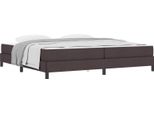Syfax™ Letto A Molle Con Materasso Marrone Scuro 200 X 200 Cm Tessuto
