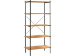 Syfax™ Scaffale Con 5 Mensole Nero E Rovere 80X40X163 Cm