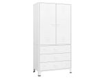 Syfax™ Armadio Bianco Industriale 90X50X180 Cm In Metallo