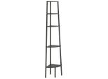 Syfax™ Scaffale Angolare A 5 Livelli Nero 45,5X31,5X180 Cm