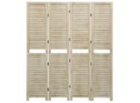 Syfax™ Divisorio A 4 Pannelli 140 X 165 Cm Legno Massello Di Paulownia