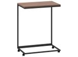 Syfax™ Tavolino Con Ruote Nero 55X35X70 Cm In Legno Multistrato