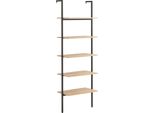 Syfax™ Scaffale Pendente 5 Ripiani Marrone Chiaro E Nero 64X35X185 Cm