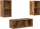 Syfax™ Set Mobile Tv 3 Pcs Legno Vecchio Legno Multistrato