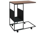 Syfax™ Tavolino Con Ruote Nero 55X36X63,5 Cm In Legno Multistrato