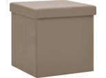 Syfax™ Sgabello Con Contenitore Pieghevole Cappuccino In Pvc