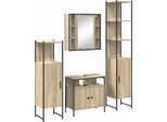 Syfax™ Set Di Mobili Per Il Bagno Con Lo Scaffale 4 Pcs Rovere Sonoma