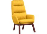 Syfax™ Sedia Relax Giallo Senape In Tessuto