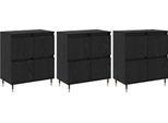 Syfax™ Armadio 3 Pcs Rovere Nero 60 X 35 X 70 Cm