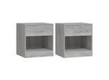 Syfax™ Comodino 2 Pz Con Cassetto Grigio Sonoma