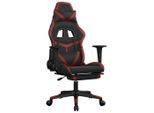 Syfax™ Sedia Gaming Massaggio Poggiapiedi Nero E Rosso Vino Pelle Finta