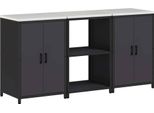 Syfax™ Set Di Stoccaggio Per Cucina Con Lo Scaffale 3 Pcs Nero