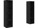 Syfax™ Set Mobile Tv 2 Pcs Nero 37 X 37 X 142,5 Cm Legno Multistrato