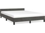 Syfax™ Giroletto Senza Materasso Grigio Scuro 140X200 Cm Velluto