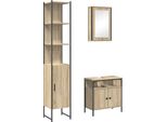 Syfax™ Set Di Mobili Per Il Bagno Con Lo Scaffale 3 Pcs Rovere Sonoma