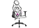 Syfax™ Sedia Da Gaming Massaggiante Bianco E Nero In Pelle Finta