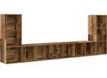 Syfax™ Set Mobile Tv 4 Pcs Legno Vecchio 37 X 35 X 107 Cm