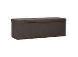 Syfax™ Cassapanca Pieghevole Marrone Scuro In Simil Lino