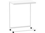 Syfax™ Tavolino Con Ruote Bianco 55X35X70 Cm In Legno Multistrato