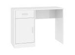 Syfax™ Scrivania Cassetto Bianco Lucido 100X40X73Cm Legno Multistrato