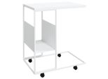 Syfax™ Tavolino Con Ruote Bianco 55X36X63,5Cm In Legno Multistrato