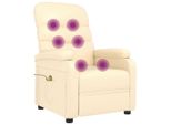 Syfax™ Poltrona Massaggiante Crema In Pelle Finta