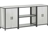 Syfax™ Set Di Stoccaggio Per Cucina 3 Pcs Argento Acciaio Zincato