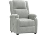 Syfax™ Poltrona Reclinabile Grigio Chiaro In Velluto