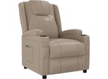 Syfax™ Poltrona Reclinabile Cappuccino In Pelle Finta