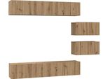 Syfax™ Set Mobile Tv 6 Pcs Rovere Artigianale Legno Multistrato