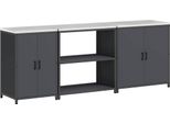 Syfax™ Set Di Stoccaggio Per Cucina Altro 3 Pcs Antracite Acciaio