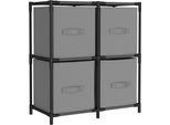 Syfax™ Armadietto Con 4 Cesti In Tessuto Grigio 63X30X71 Cm Acciaio
