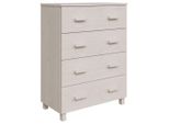 Syfax™ Credenza Hamar Bianca 79X40X103,5 Cm In Legno Massello Di Pino