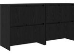 Syfax™ Sideboards 2 Pcs Rovere Nero 70 X 41 X 75 Cm Legno Multistrato