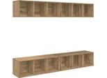 Syfax™ Set Mobile Tv 4 Pcs Rovere Artigianale 37 X 37 X 107 Cm