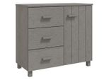 Syfax™ Credenza Hamar Grigio Chiaro 90X40X80 Cm Legno Massello Di Pino