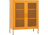 Syfax™ Armadio Portaoggetti Giallo Senape 80X35X101,5 Cm Acciaio