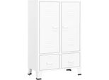 Syfax™ Armadio Industriale Bianco 67X35X107 Cm In Acciaio
