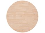 Syfax™ Piano Tavolo Rotondo Ø90X4 Cm Massello Di Rovere Non Trattato