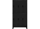 Syfax™ Armadietto Con Serratura Nero 90X45X180 Cm In Acciaio