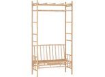 Syfax™ Panca Da Giardino Con Pergola 116 Cm In Bambù
