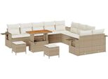 Syfax™ Set Divano Da Giardino 13 Pcs Beige Polyrattan