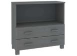 Syfax™ Credenza Hamar Grigio Scuro 85X35X80 Cm Legno Massello Di Pino