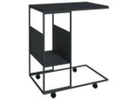 Syfax™ Tavolino Con Ruote Nero 55X36X63,5 Cm In Legno Multistrato