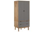 Syfax™ Armadio Otta Marrone E Grigio 76,5X53X172 Cm In Legno Di Pino