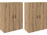 Syfax™ Mobiletto A Muro 2 Pcs Rovere Artigianale 69,5 X 34 X 90 Cm
